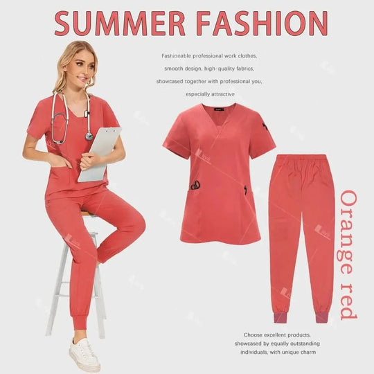 HTTHDD Premium Surgical Scrubs - Blouse unisexe respirante avec poches.