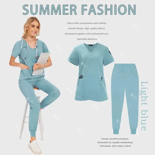 HTTHDD Premium Surgical Scrubs - Blouse unisexe respirante avec poches.