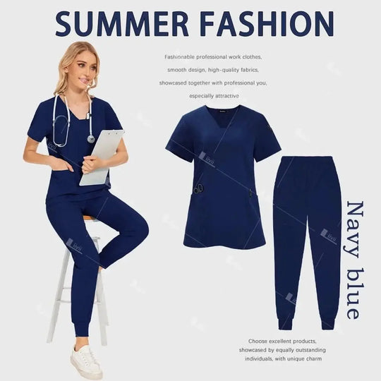 HTTHDD Premium Surgical Scrubs - Blouse unisexe respirante avec poches.