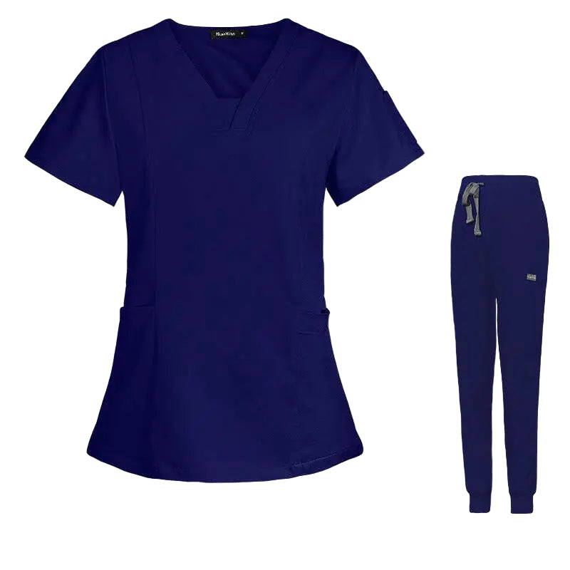Combinaison chirurgicale fendue à col V Infirmière à manches courtesVêtements et accessoiresCJdropshippingMedSurgery Store For Digital HealthCJTZ153517201AZNavy BlueXSV - neck Split Surgical Gown Suit Female Short - sleeved Nurse