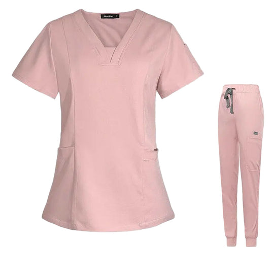 Combinaison chirurgicale fendue à col V Infirmière à manches courtesVêtements et accessoiresCJdropshippingMedSurgery Store For Digital HealthCJTZ153517208HSPinkXSV - neck Split Surgical Gown Suit Female Short - sleeved Nurse