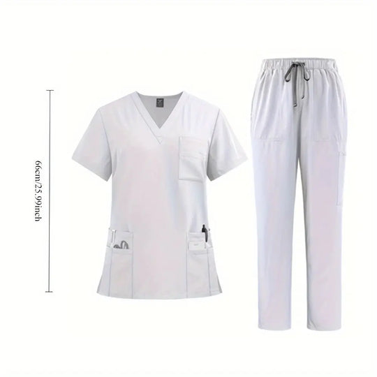 Ensemble médical professionnel pour femmes - Top à encolure en V, coupe confortable, avec poches et pantalon à jambe droite pour médecins et infirmièresdsers - fulfillment - serviceMedSurgery Store For Digital Health601099614988804 - Black - SBlackEnsemble médical professionnel pour femmes - Top à encolure en V, coupe confortable, avec poches et pantalon à jambe droite pour médecins et infirmières
