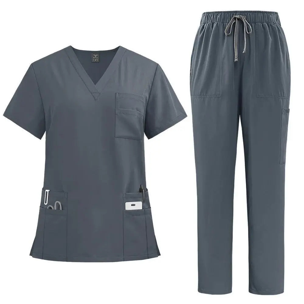 Ensemble médical professionnel pour femmes - Top à encolure en V, coupe confortable, avec poches et pantalon à jambe droite pour médecins et infirmièresdsers - fulfillment - serviceMedSurgery Store For Digital Health601099614988804 - Black - SBlackEnsemble médical professionnel pour femmes - Top à encolure en V, coupe confortable, avec poches et pantalon à jambe droite pour médecins et infirmières