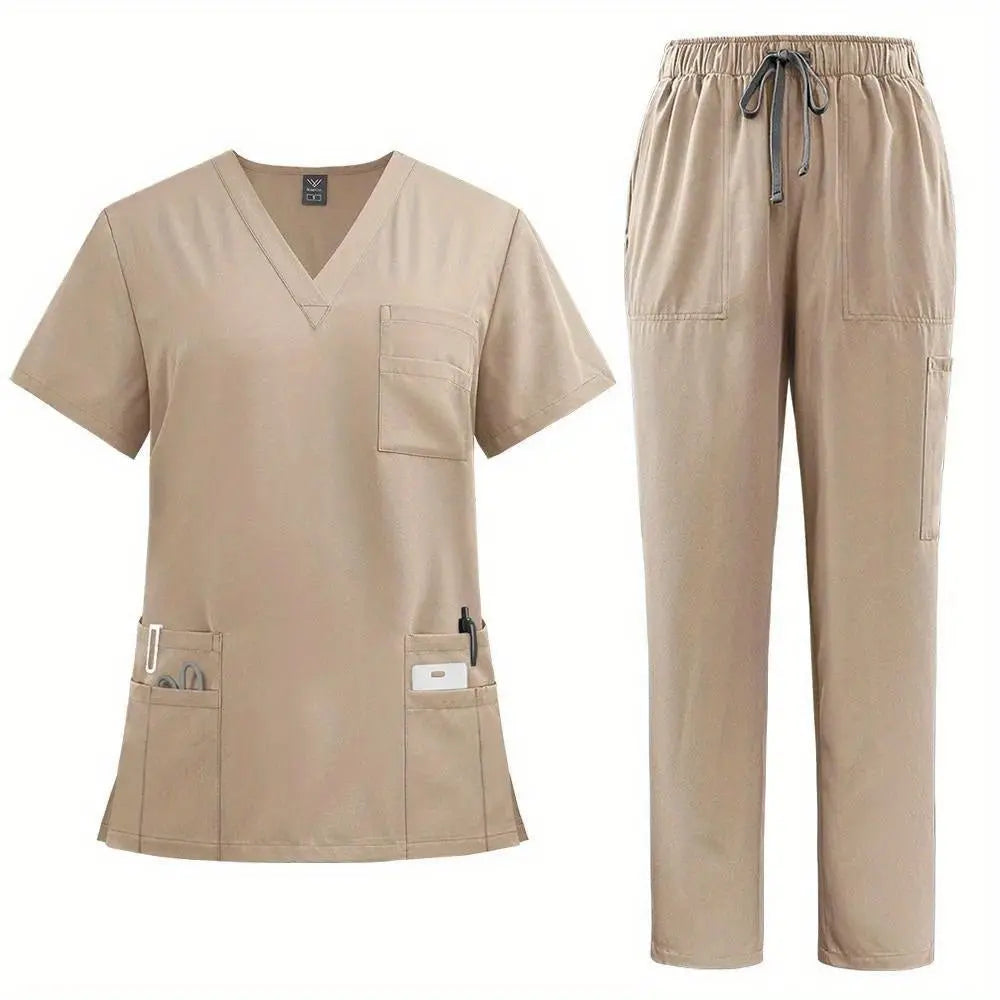 Ensemble médical professionnel pour femmes - Top à encolure en V, coupe confortable, avec poches et pantalon à jambe droite pour médecins et infirmièresdsers - fulfillment - serviceMedSurgery Store For Digital Health601099614988804 - Black - SBlackEnsemble médical professionnel pour femmes - Top à encolure en V, coupe confortable, avec poches et pantalon à jambe droite pour médecins et infirmières