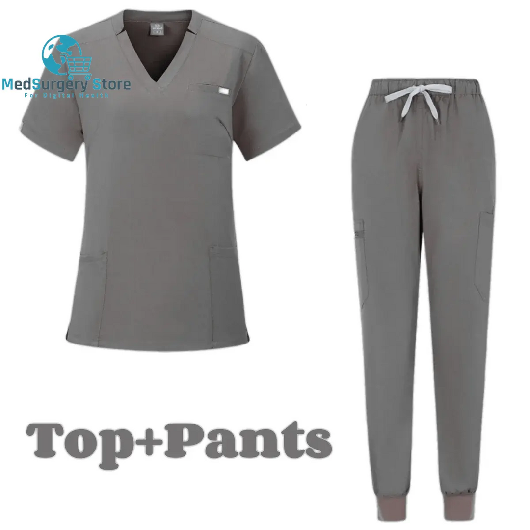 Manches courtes Médecin Accessoires Hôpital Stylish Female Womens Stretch Medical Scrubs Nurse Uniform Medicals Spa Women Uniforms
