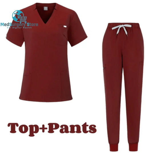 Manches courtes Médecin Accessoires Hôpital Stylish Female Womens Stretch Medical Scrubs Nurse Uniform Medicals Spa Women Uniforms