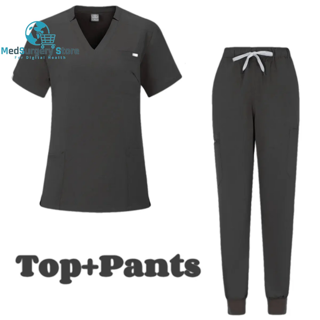 Manches courtes Médecin Accessoires Hôpital Stylish Female Womens Stretch Medical Scrubs Nurse Uniform Medicals Spa Women Uniforms