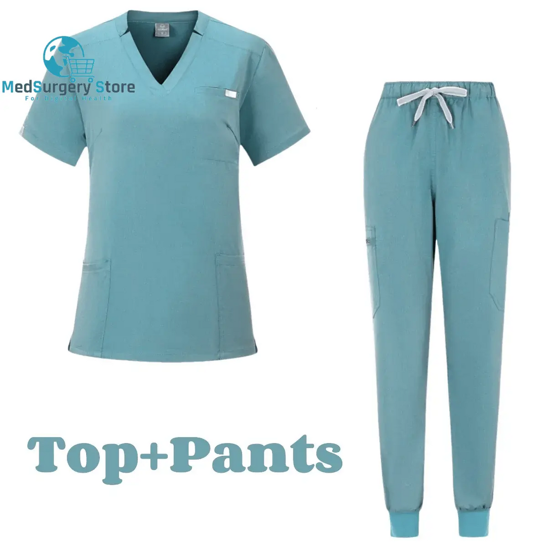 Manches courtes Médecin Accessoires Hôpital Stylish Female Womens Stretch Medical Scrubs Nurse Uniform Medicals Spa Women Uniforms