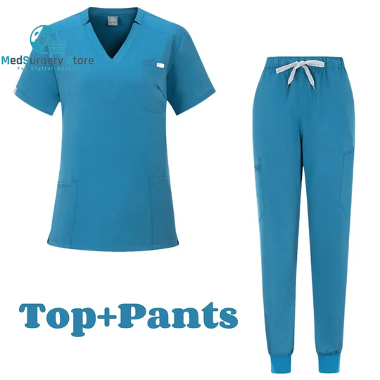Manches courtes Médecin Accessoires Hôpital Stylish Female Womens Stretch Medical Scrubs Nurse Uniform Medicals Spa Women Uniforms