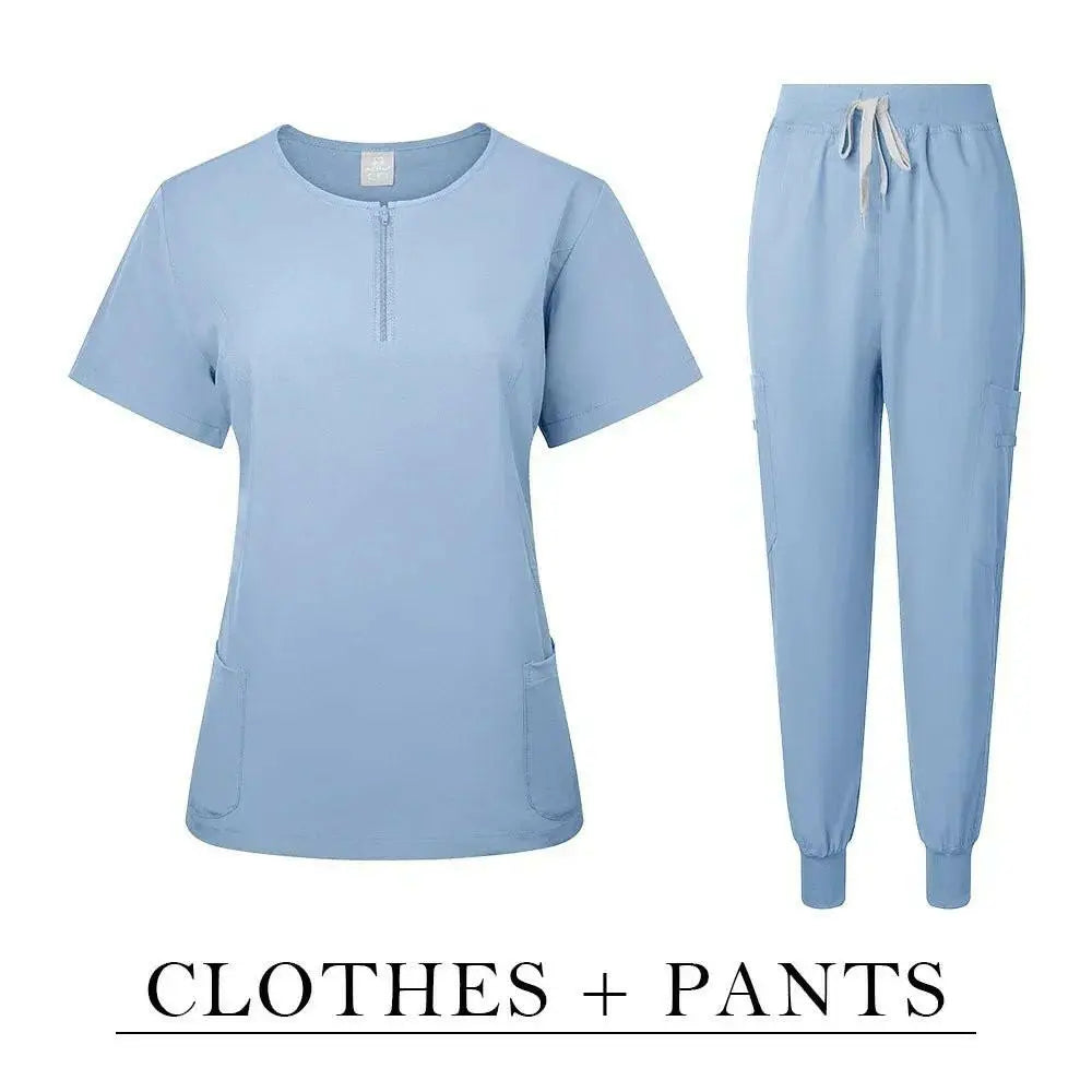 Surgical Uniform Women's Care Set Top Pants Medical Scrub Clinical Beauty Salon Hospital Setnurse Hospital