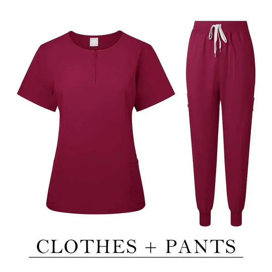 Surgical Uniform Women's Care Set Top Pants Medical Scrub Clinical Beauty Salon Hospital Setnurse Hospital